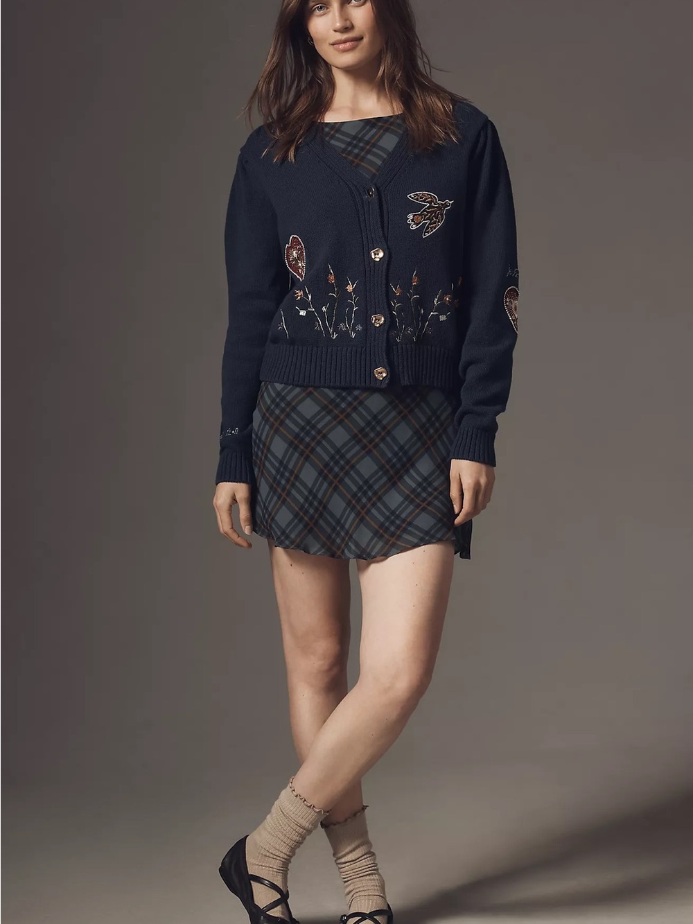 Maeve Embellished V-neck Cardigan Sweater - Picture 8 of 8